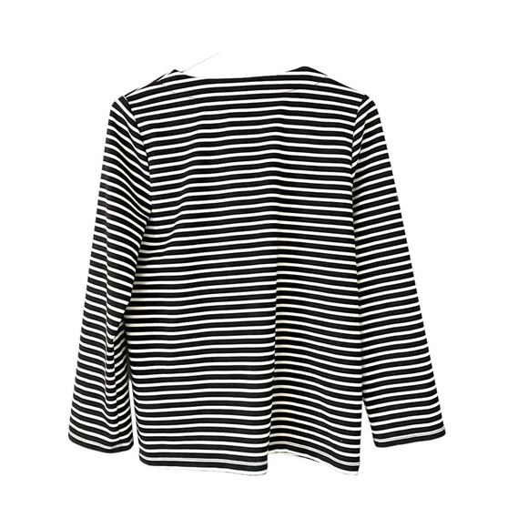 Draper James NWTs New Sailor Stripe Black White Tee size small - Picture 5 of 10